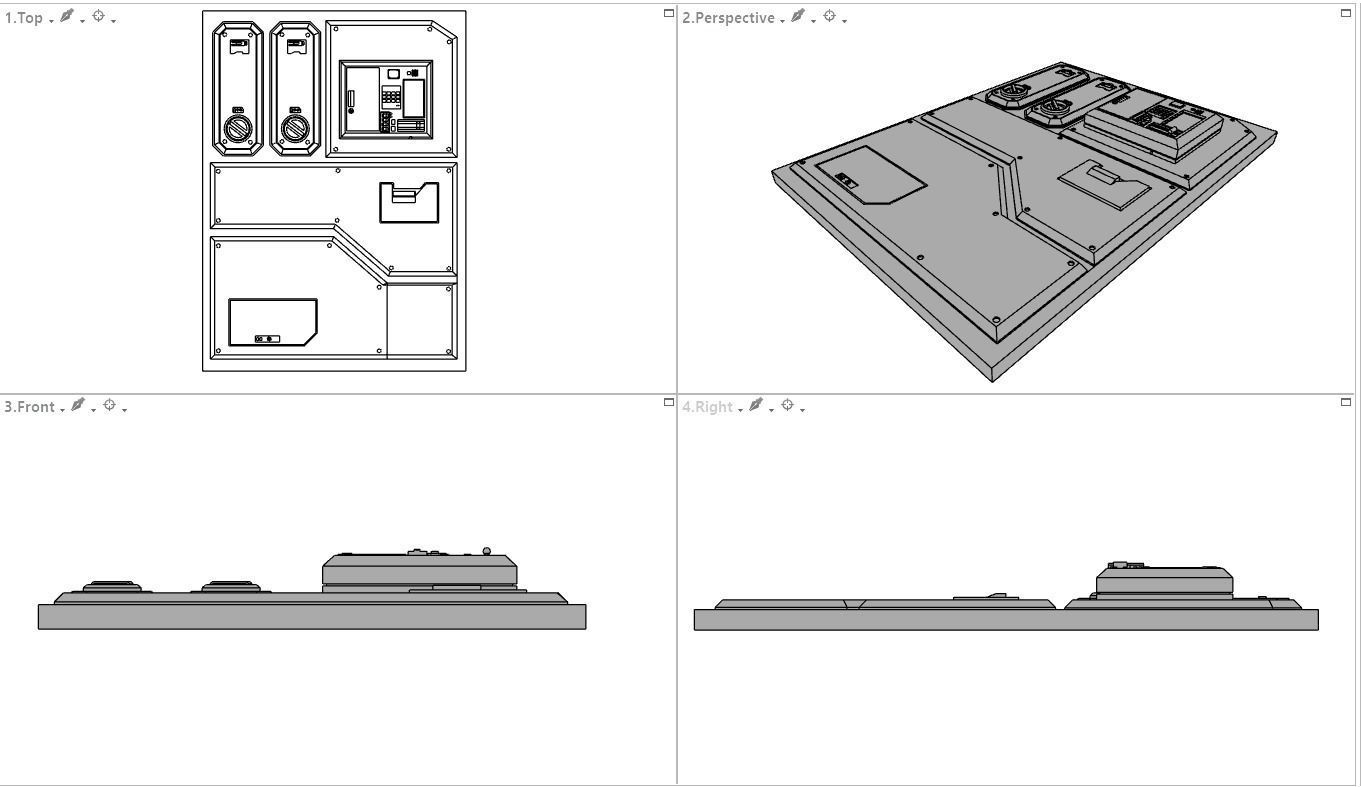Sci-Fi Wall Panels Kit  - 21 Parts - Props 3D model_34