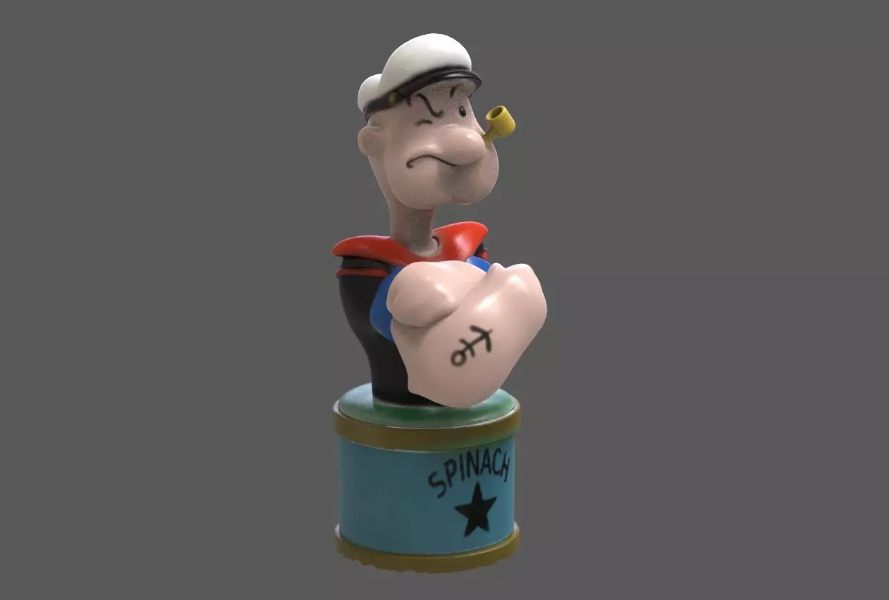 Popeye The Sailor Bust 3D print model