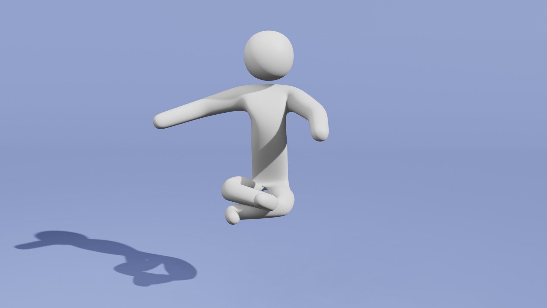 Stick figure Character Low-poly 3D model_9