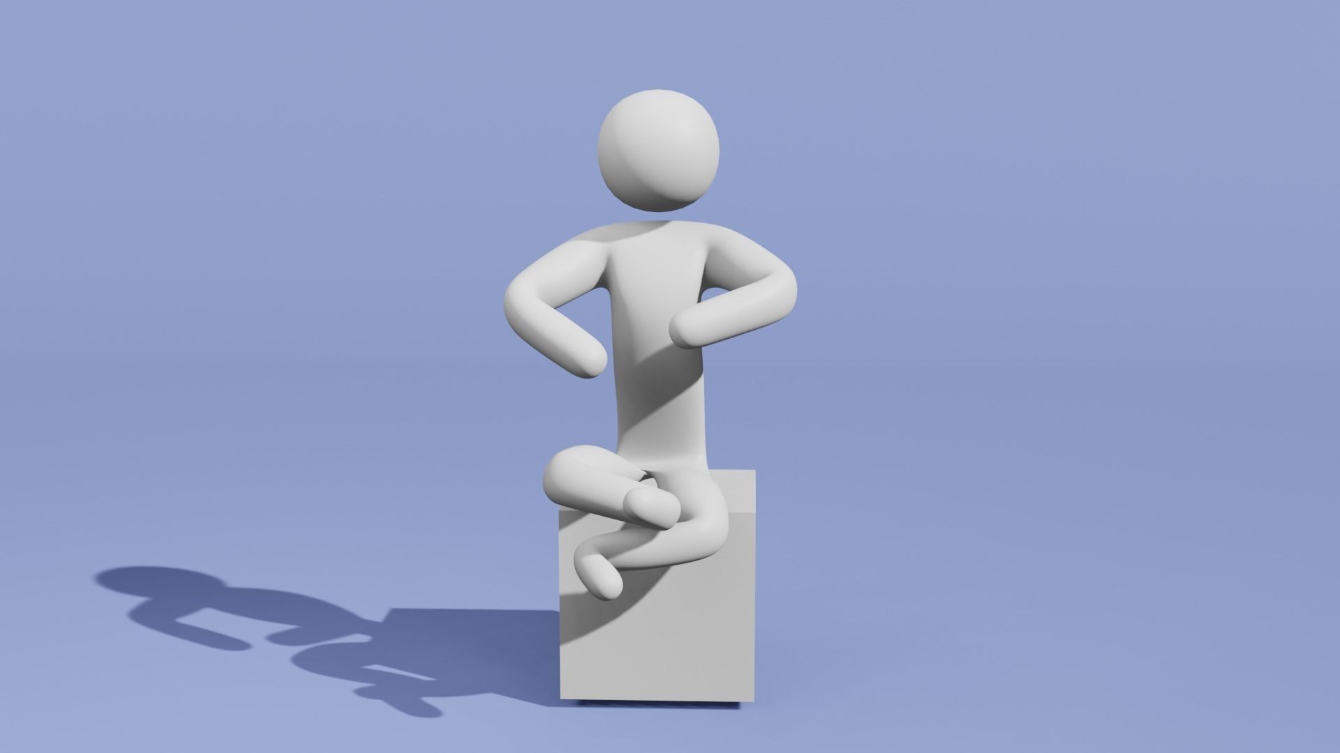 Stick figure Character Low-poly 3D model_8