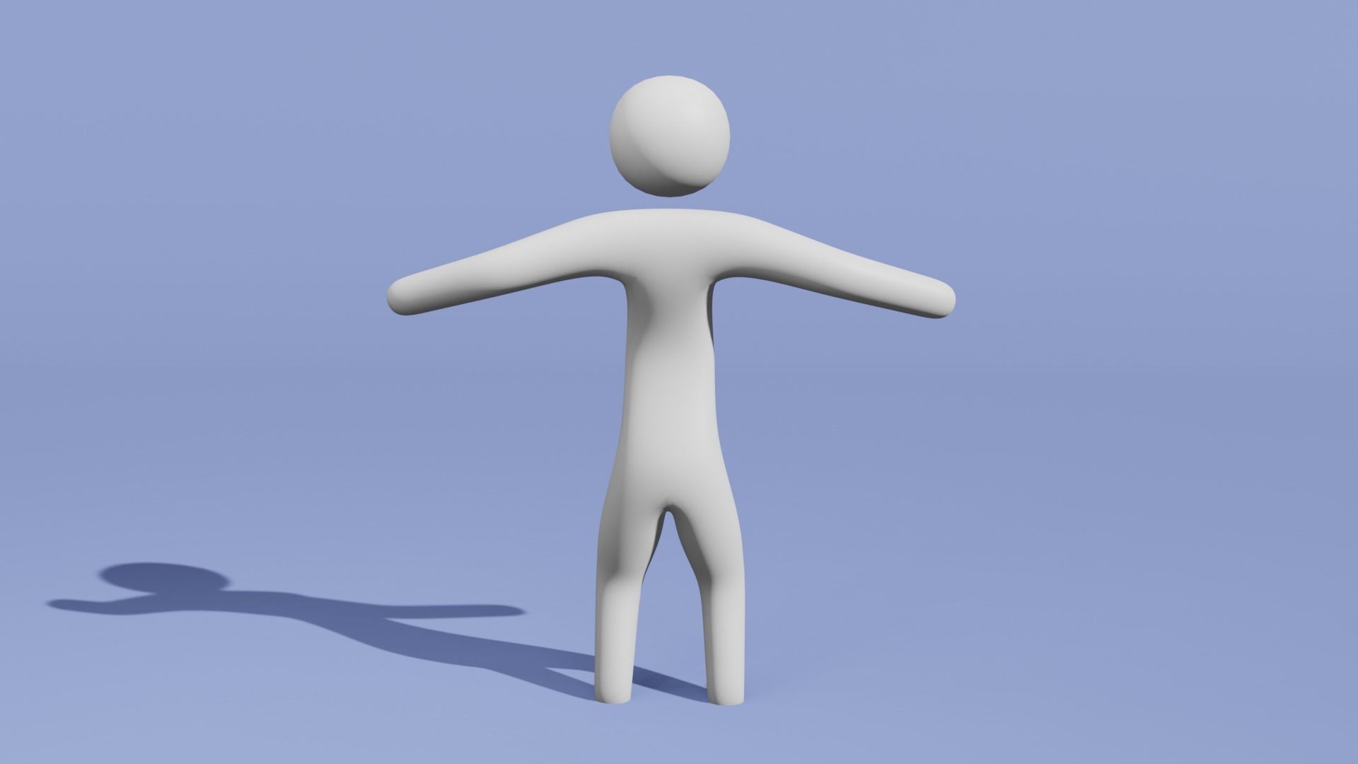 Stick figure Character Low-poly 3D model_5