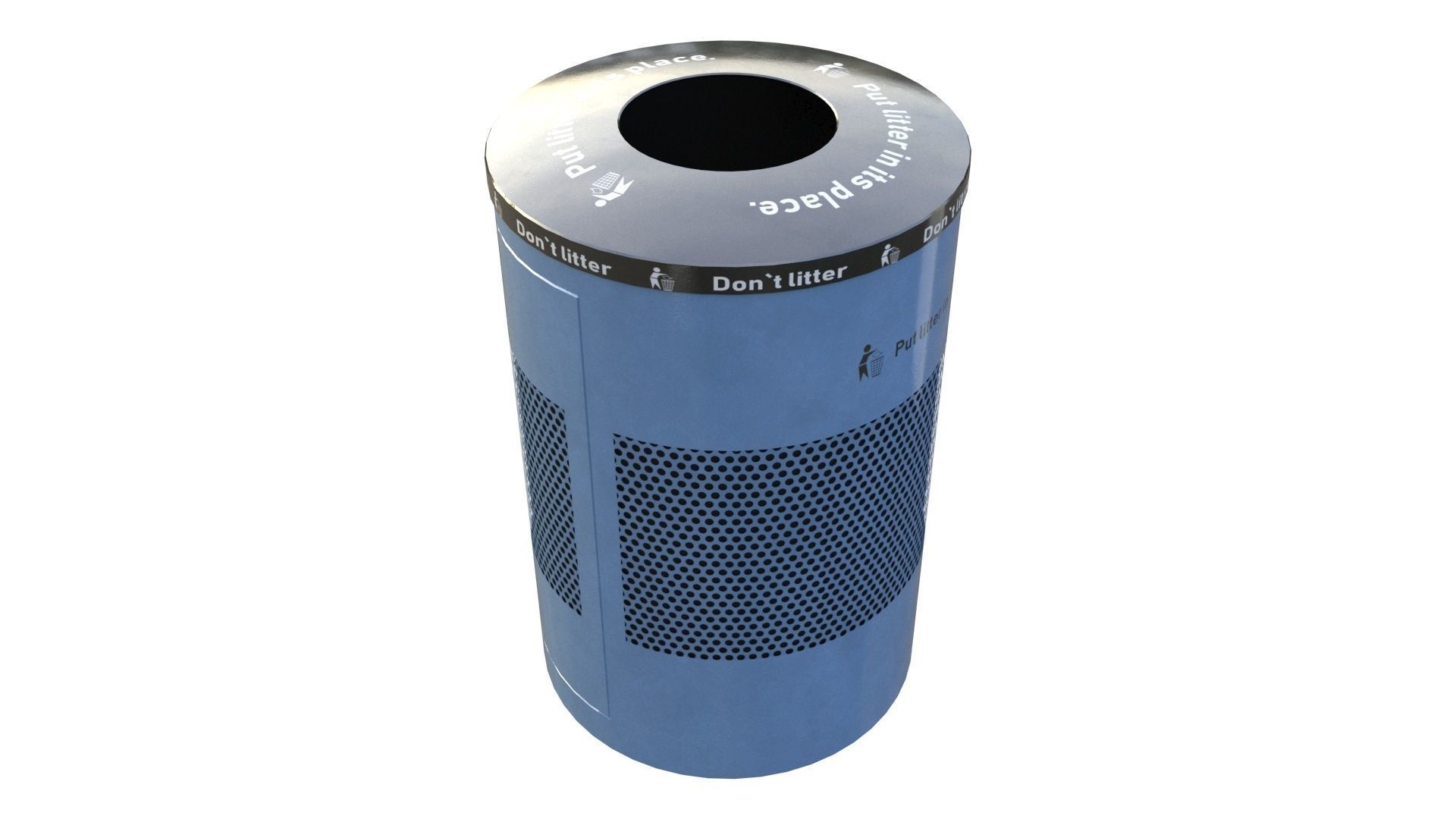 NYC Trash Bin V02 3D model_14