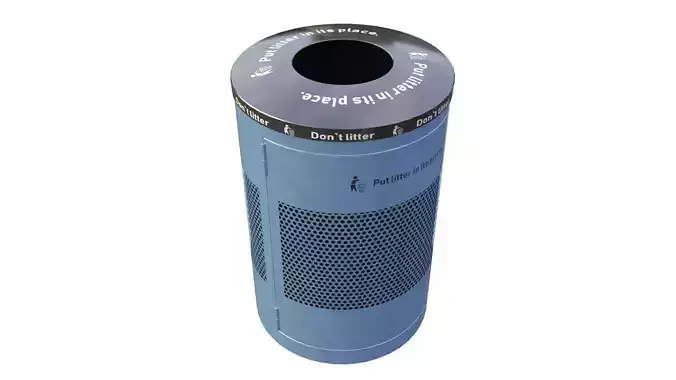 NYC Trash Bin V02 3D model
