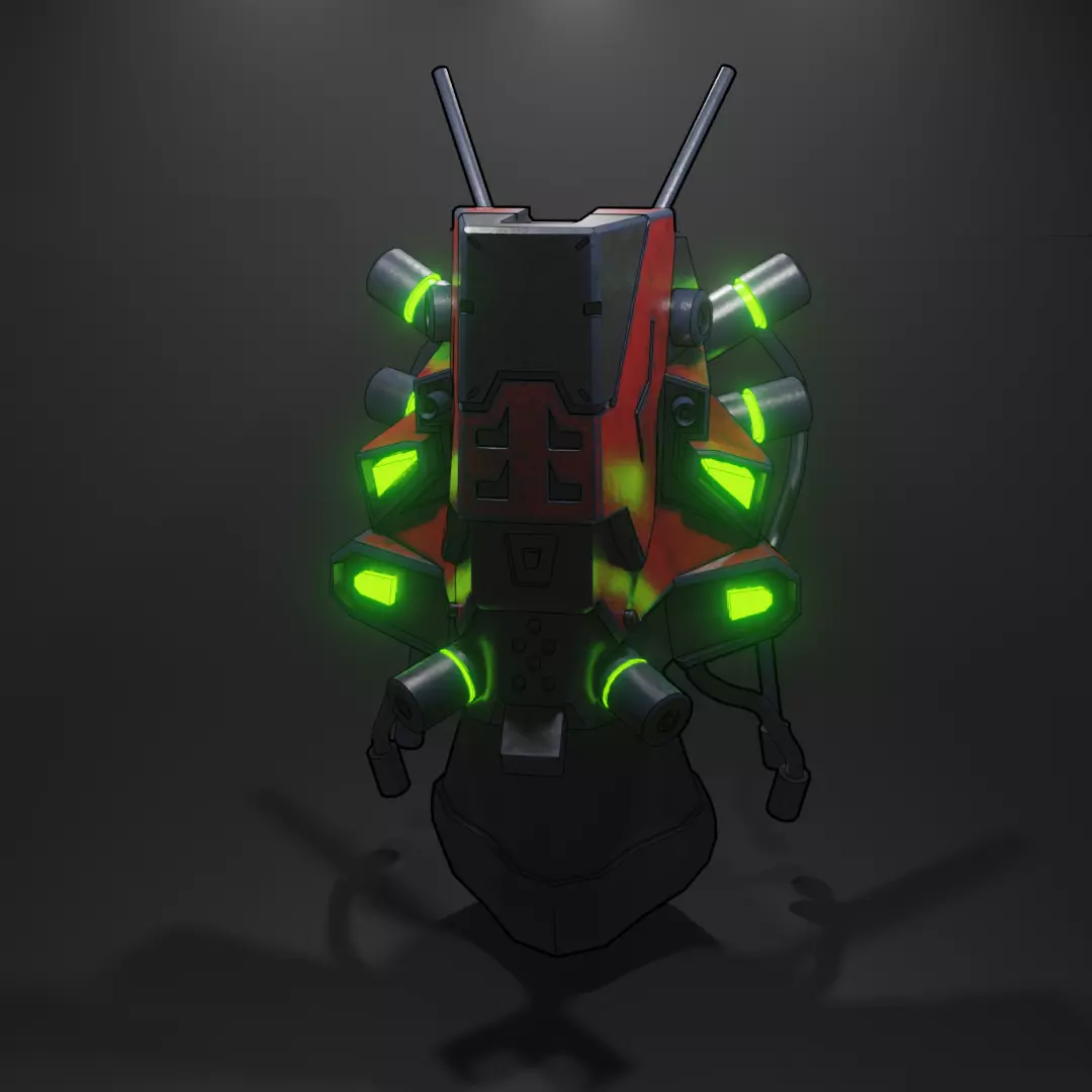 War Robot Head 3D model_0