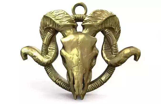 Ram skull pendant 3D print model
