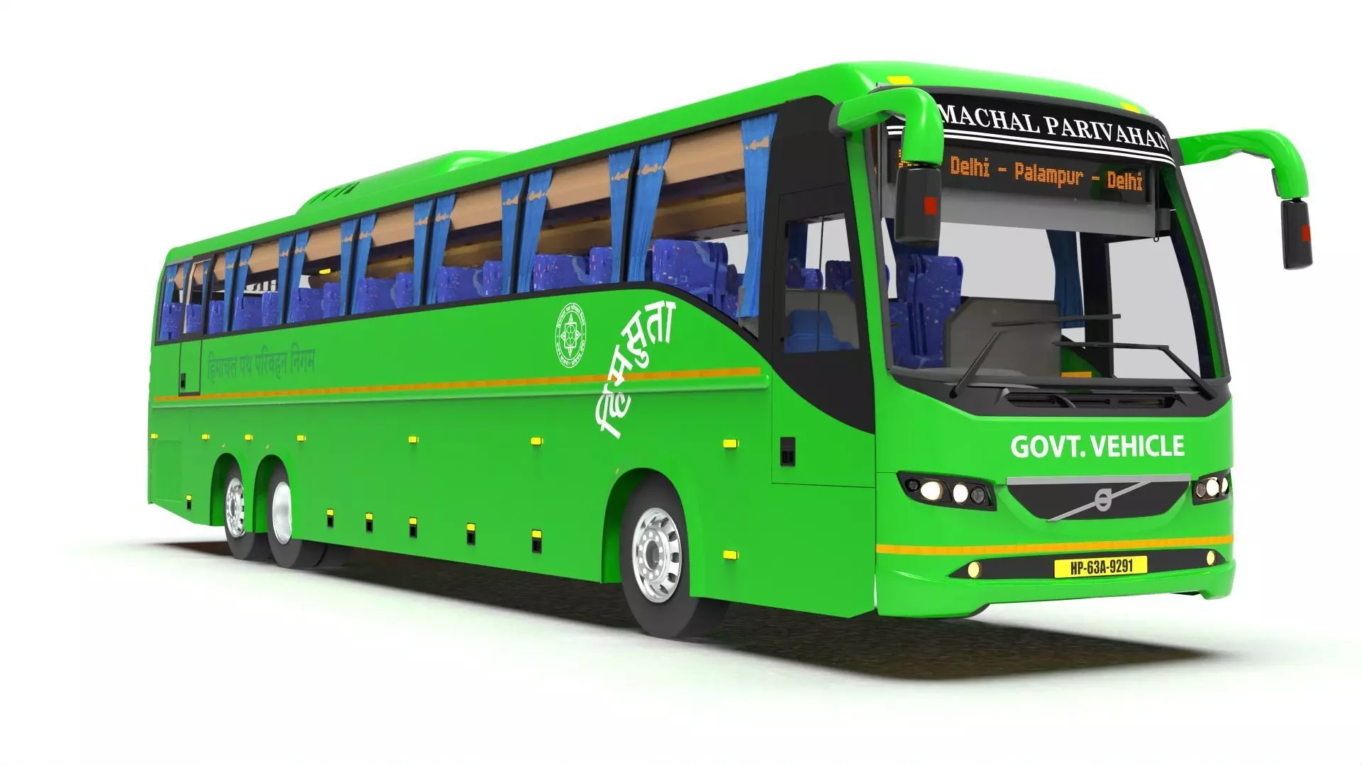 Volvo 9700 Multi Axle bus 3D model