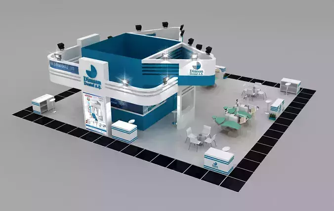 Dimsan Size 13 m x 14 m Height 450 cm 3D model Dimsan Size 13 m x 14 m Height 450 cm 3D model