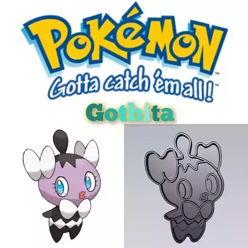 Amazing Pokemon Gothita Cookie Cutter Stamp Cake Decorating 