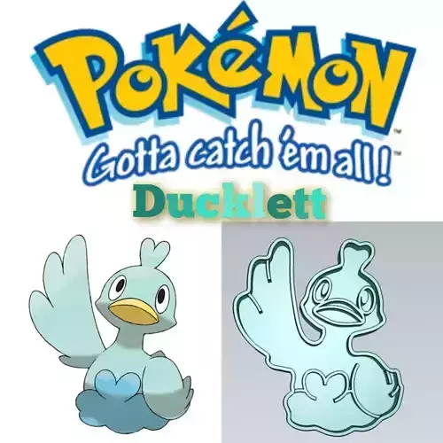 Amazing Pokemon Ducklett Cookie Cutter Stamp Cake Decorating 