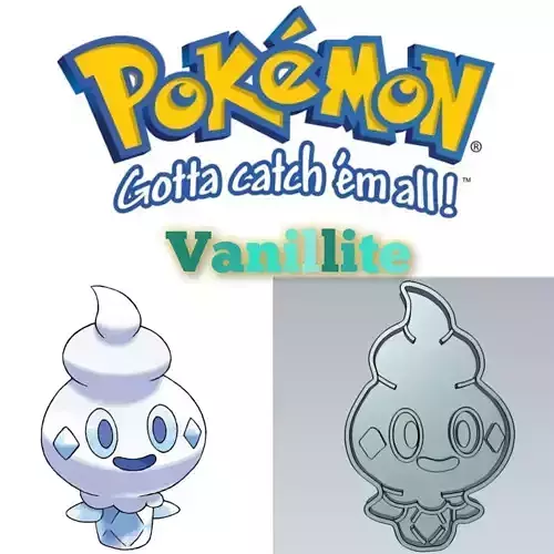Amazing Pokemon Vanillite Cookie Cutter Stamp Cake Decorating 