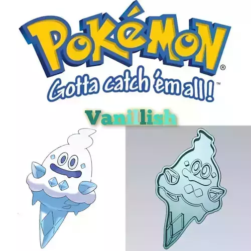 Amazing Pokemon Vanillish Cookie Cutter Stamp Cake Decorating 