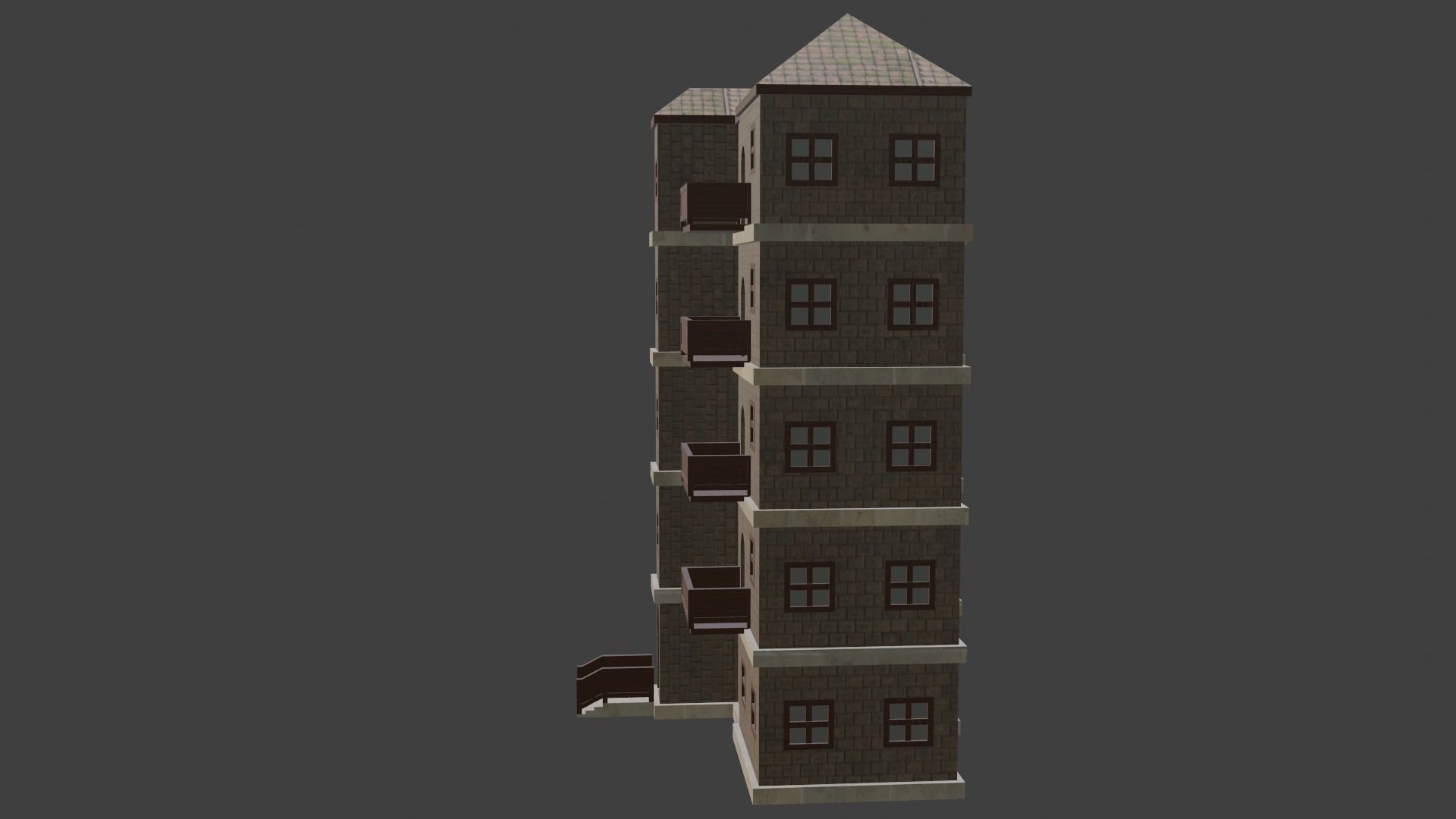 House Model 81 Low-poly 3D model_3