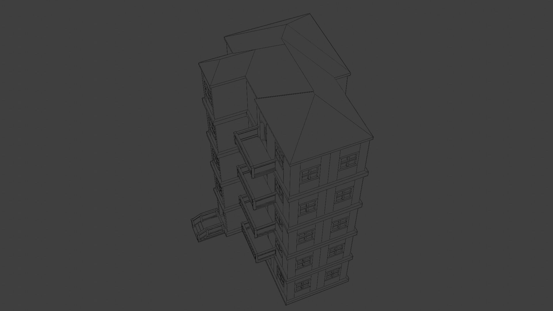 House Model 81 Low-poly 3D model_5