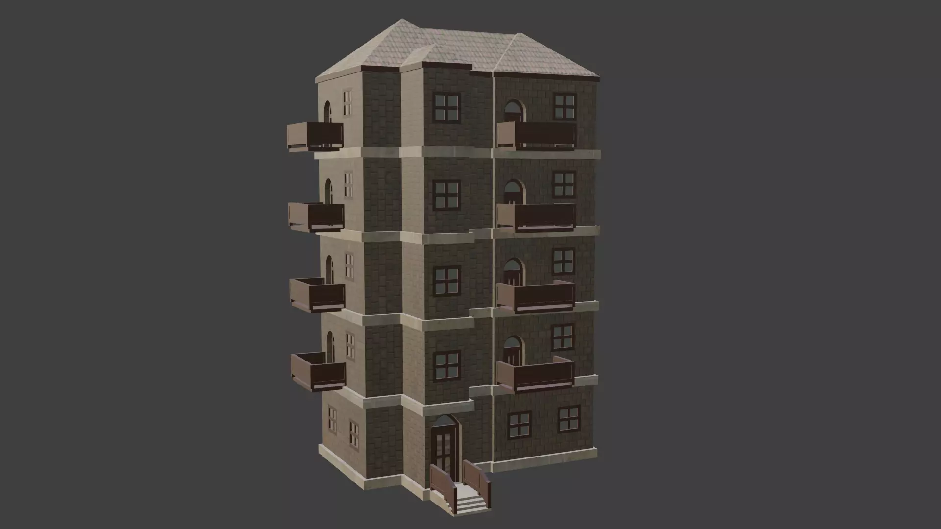 House Model 81 Low-poly 3D model_0