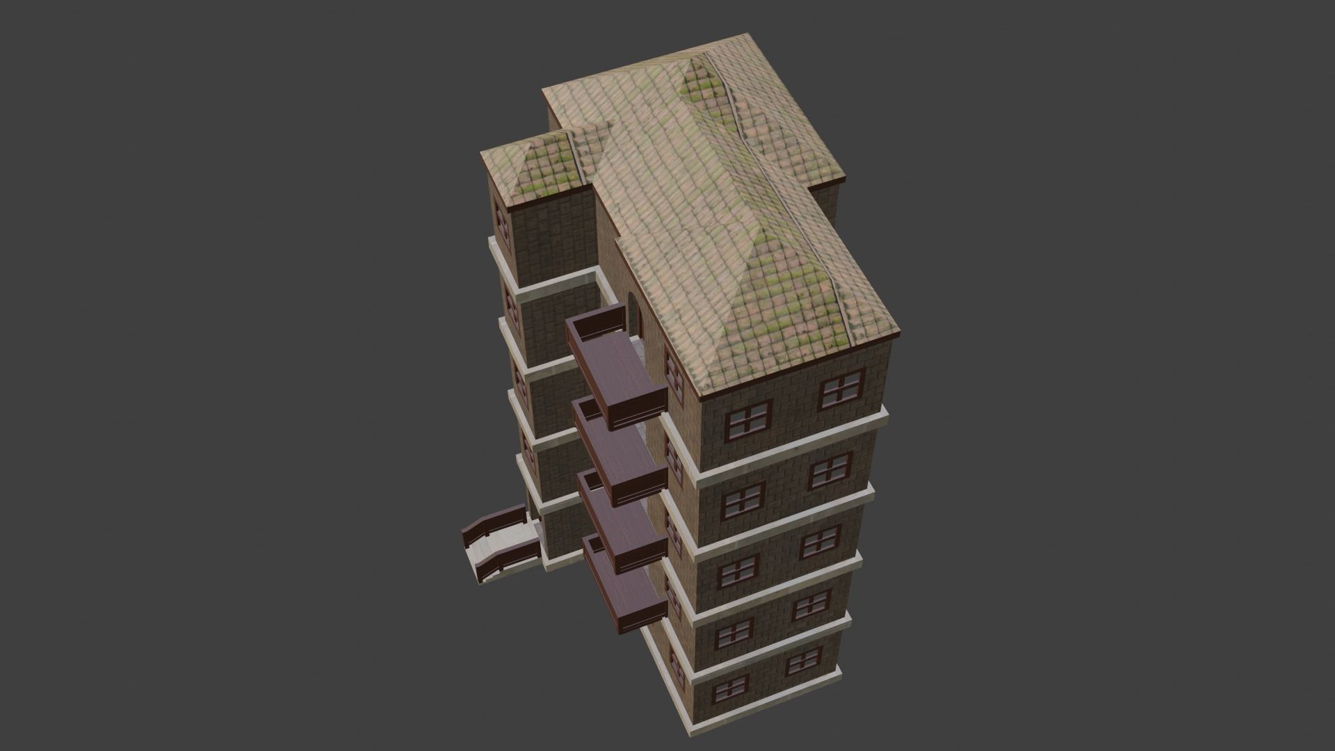 House Model 81 Low-poly 3D model_4