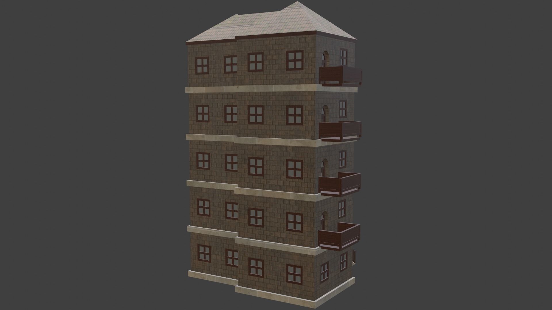 House Model 81 Low-poly 3D model_2