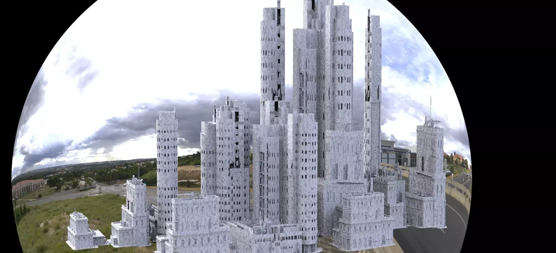 Cyberpunk city 3D model