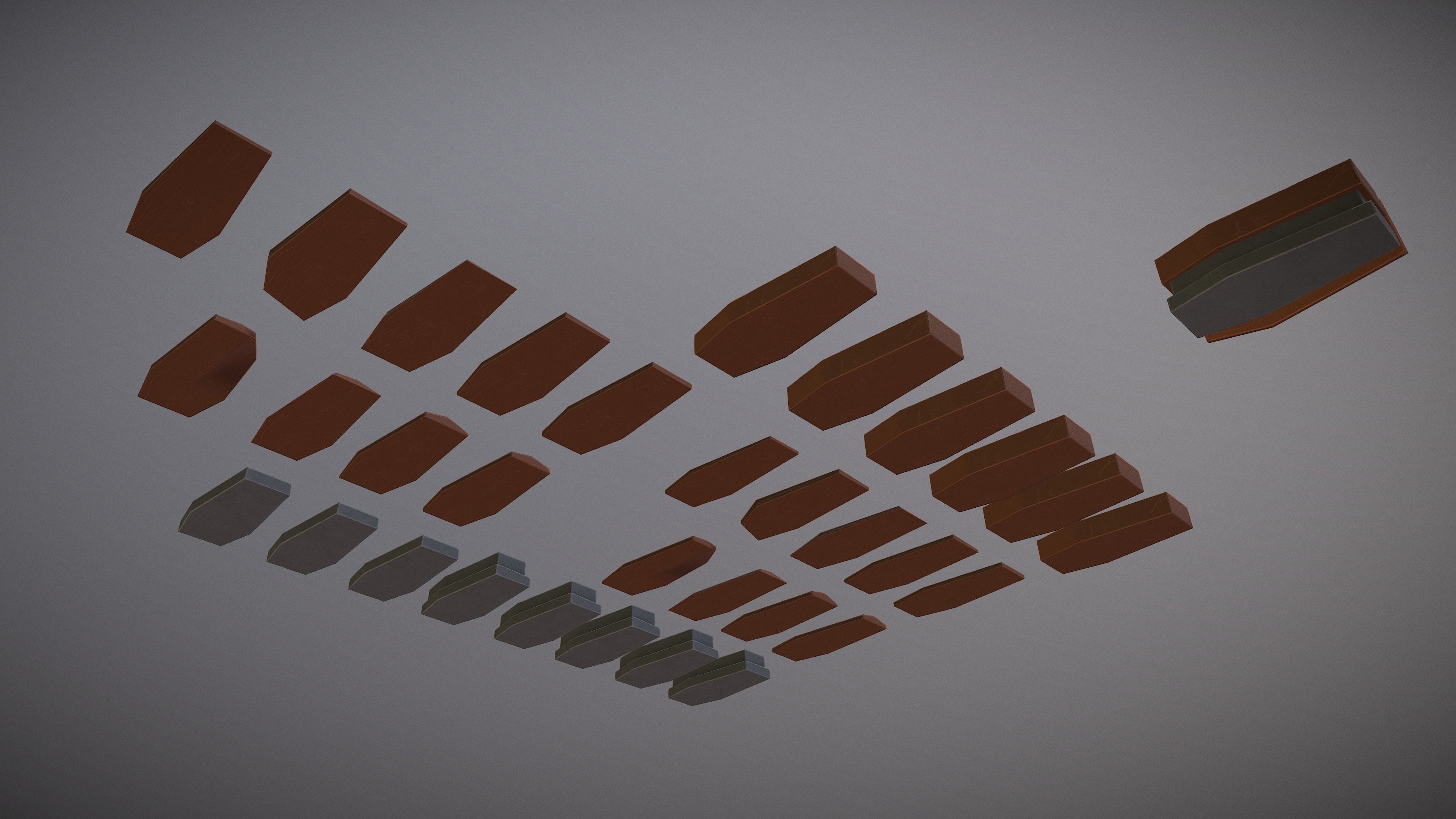 Stylized PBR Sarcophagus Coffin Pack Low-poly 3D model_14