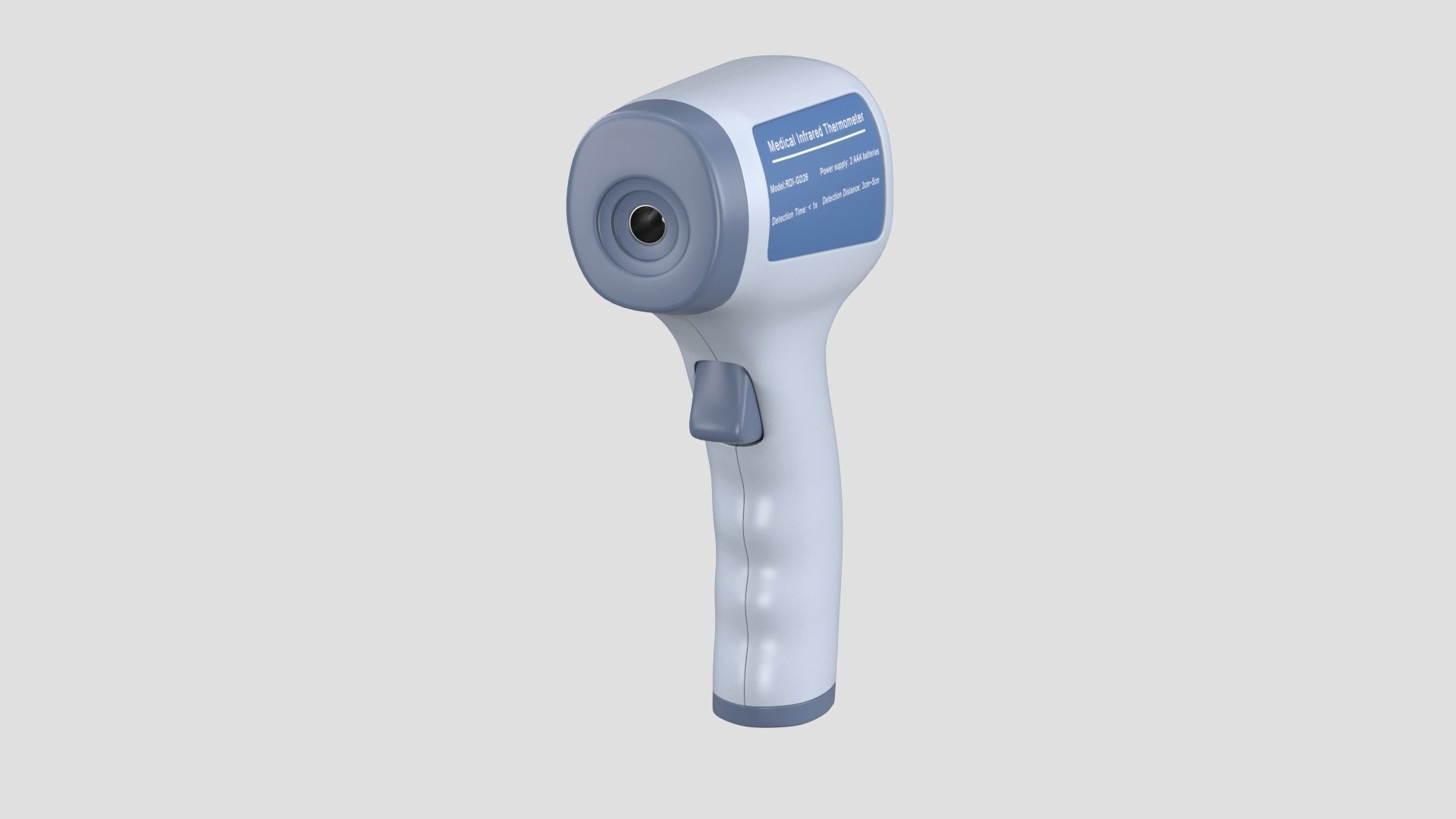 Non Contact  Medical infrared thermometer 3D model_6