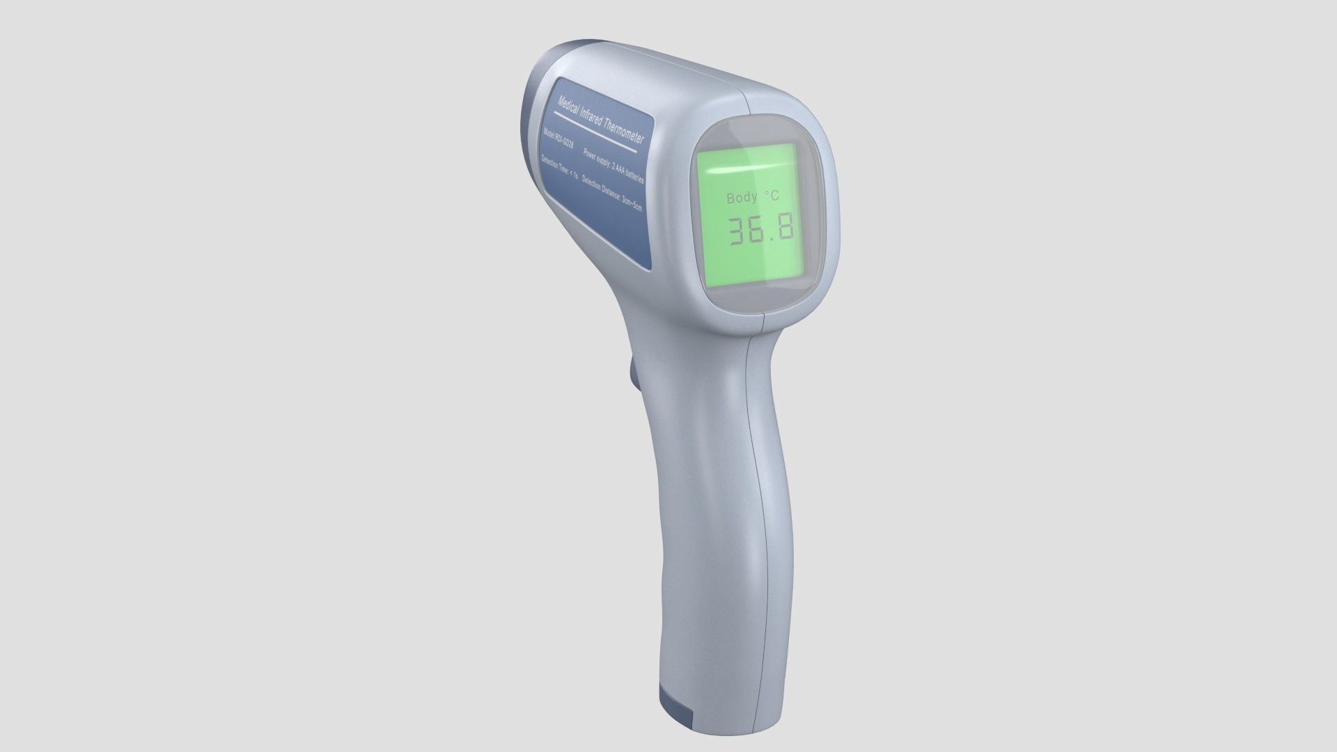 Non Contact  Medical infrared thermometer 3D model_4
