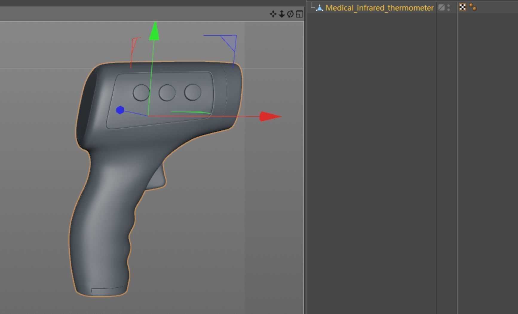 Non Contact  Medical infrared thermometer 3D model_11