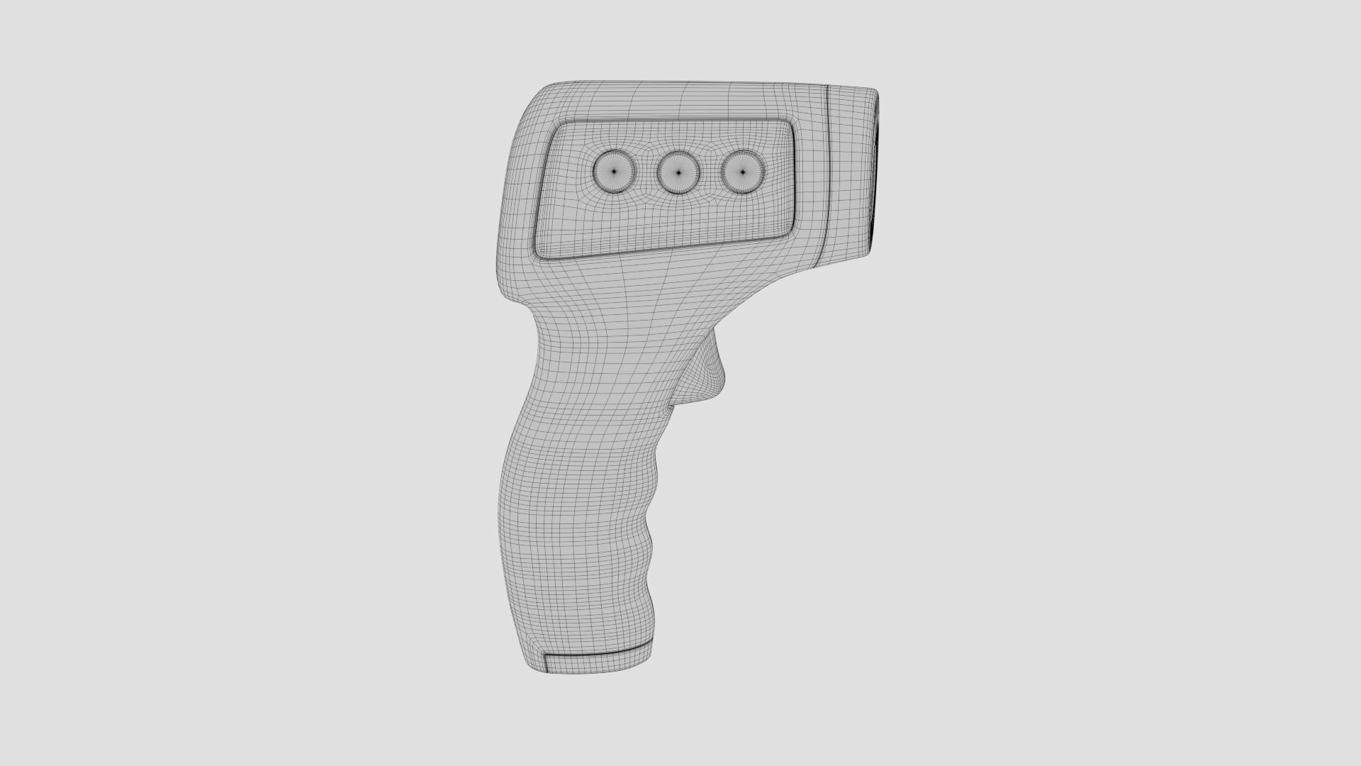 Non Contact  Medical infrared thermometer 3D model_17