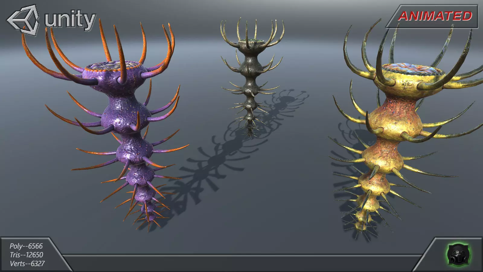 Alien flora - plant 21 Low-poly 3D model