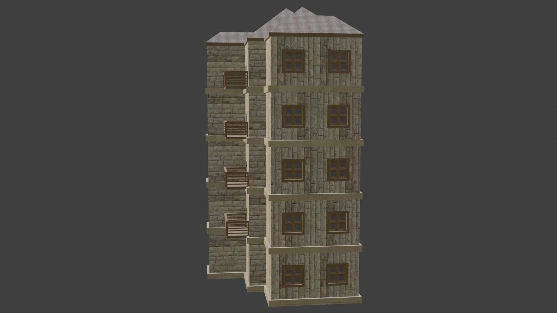 House Model 85 Low-poly 3D model_2