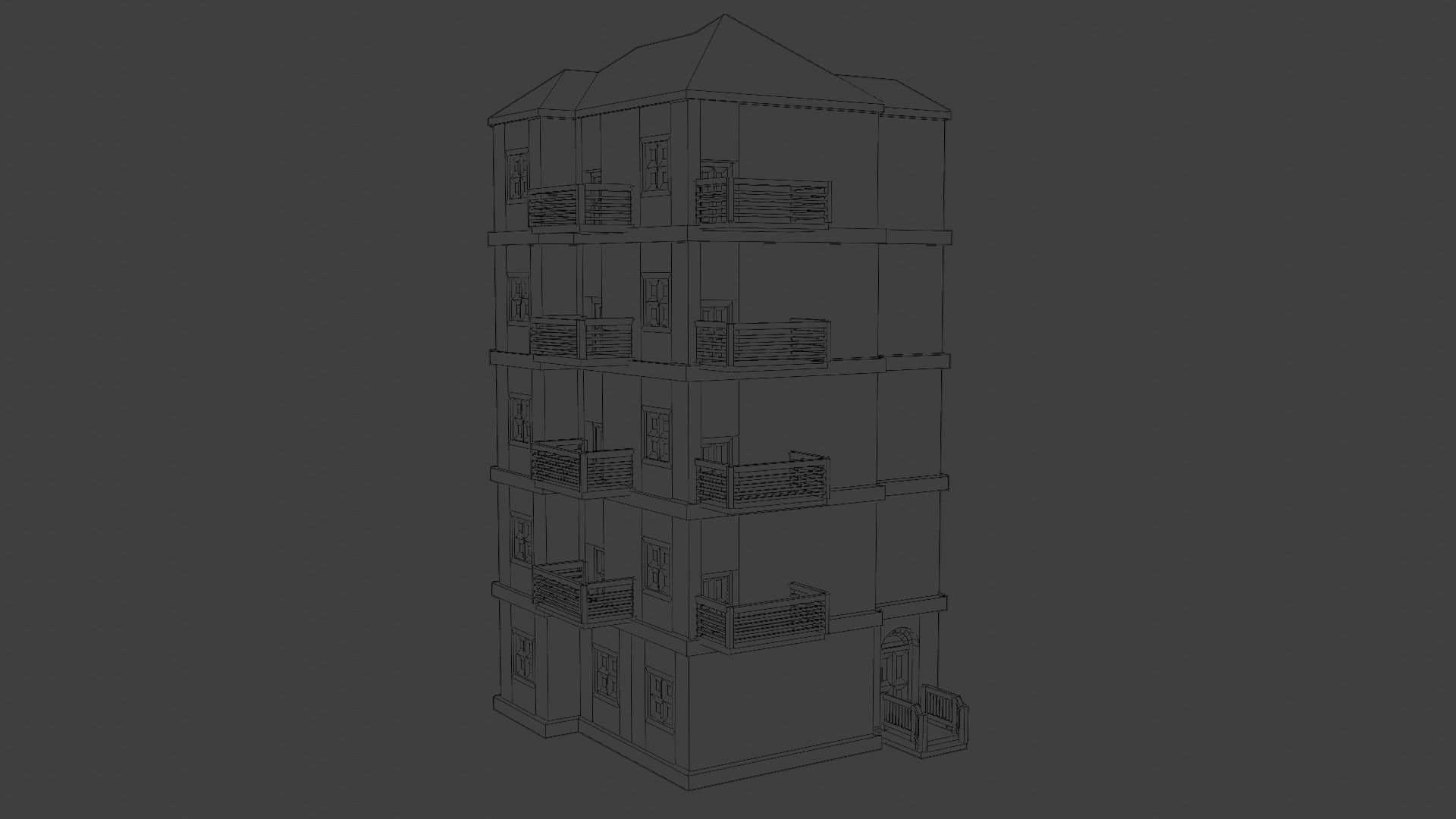 House Model 85 Low-poly 3D model_6