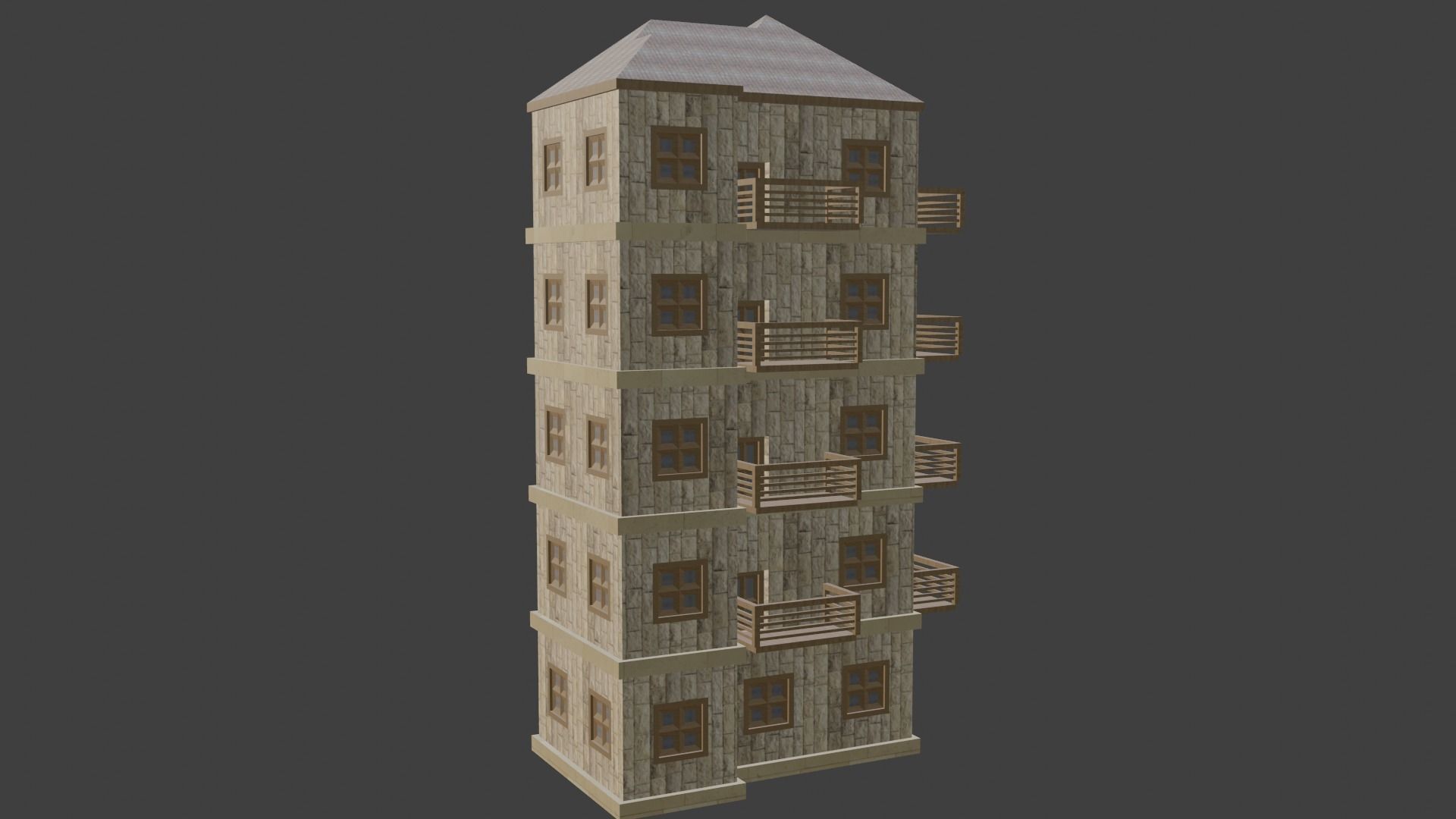 House Model 85 Low-poly 3D model_1