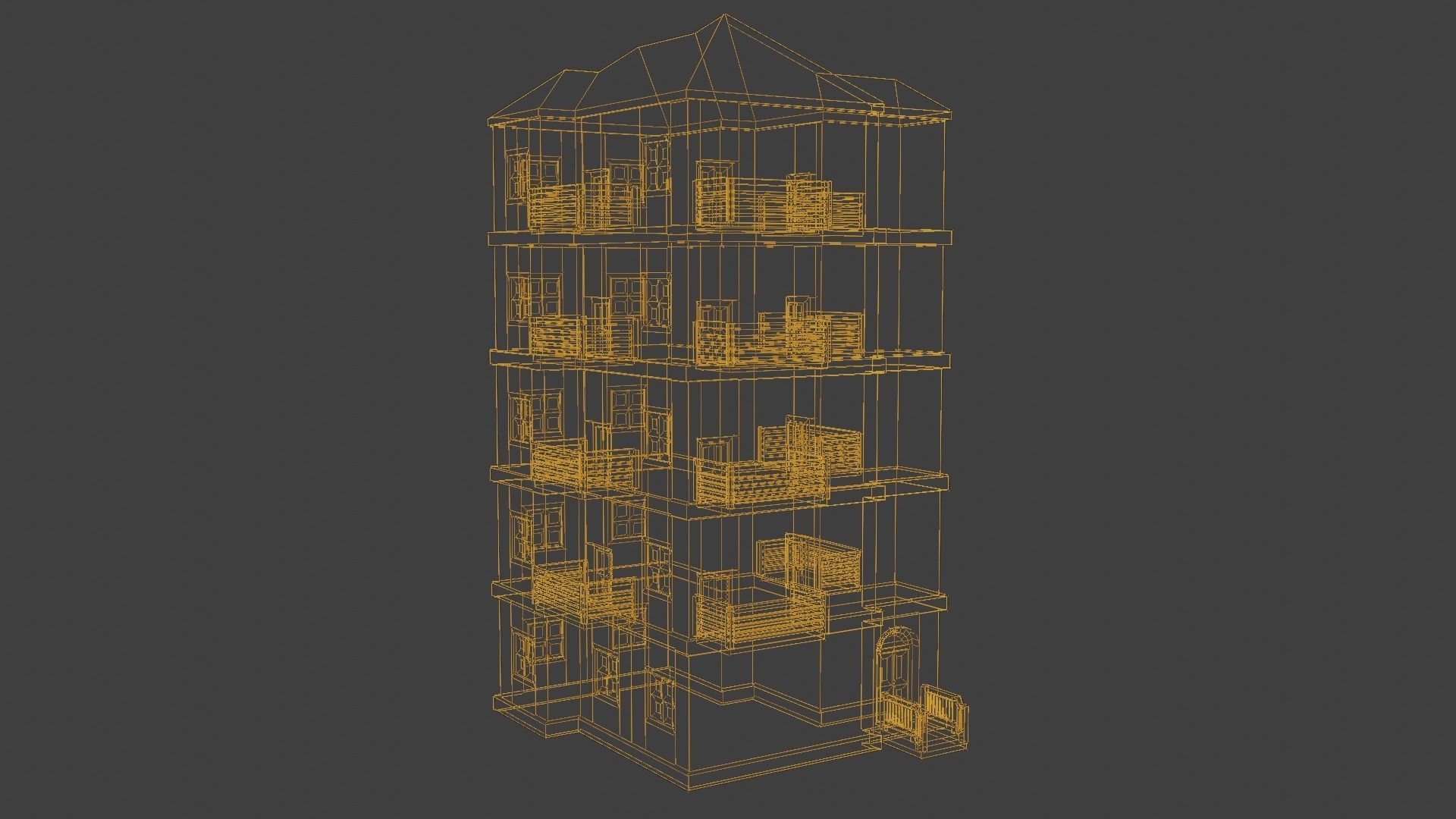 House Model 85 Low-poly 3D model_7