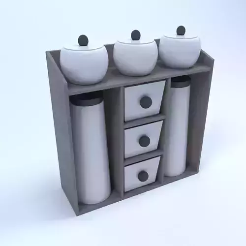 Set of porcelain pots storage for kitchen