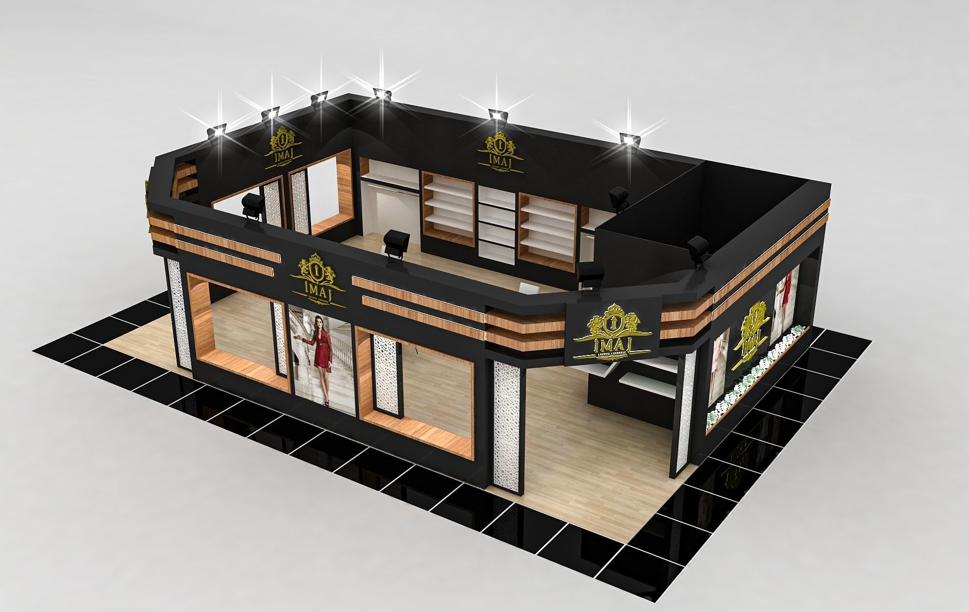 Imaj Size 12 m x 8 m  Height 350 cm 3D model_4