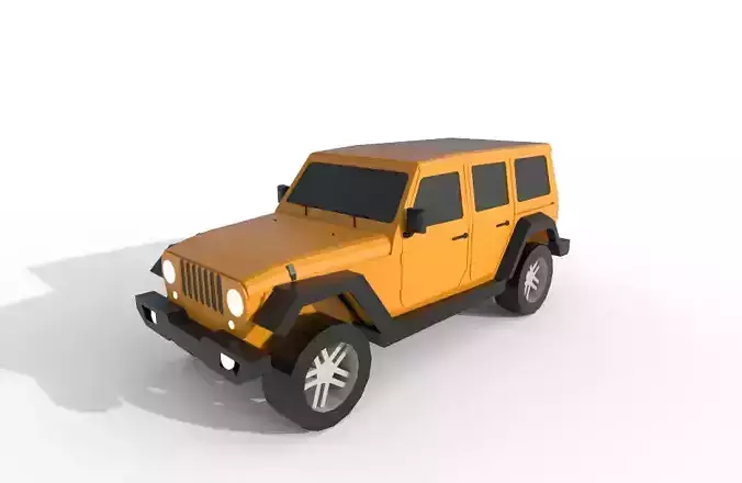 Jeep Wrangler 2017 -1943 poly - 7 Diffirent Colour Low-poly 3D model