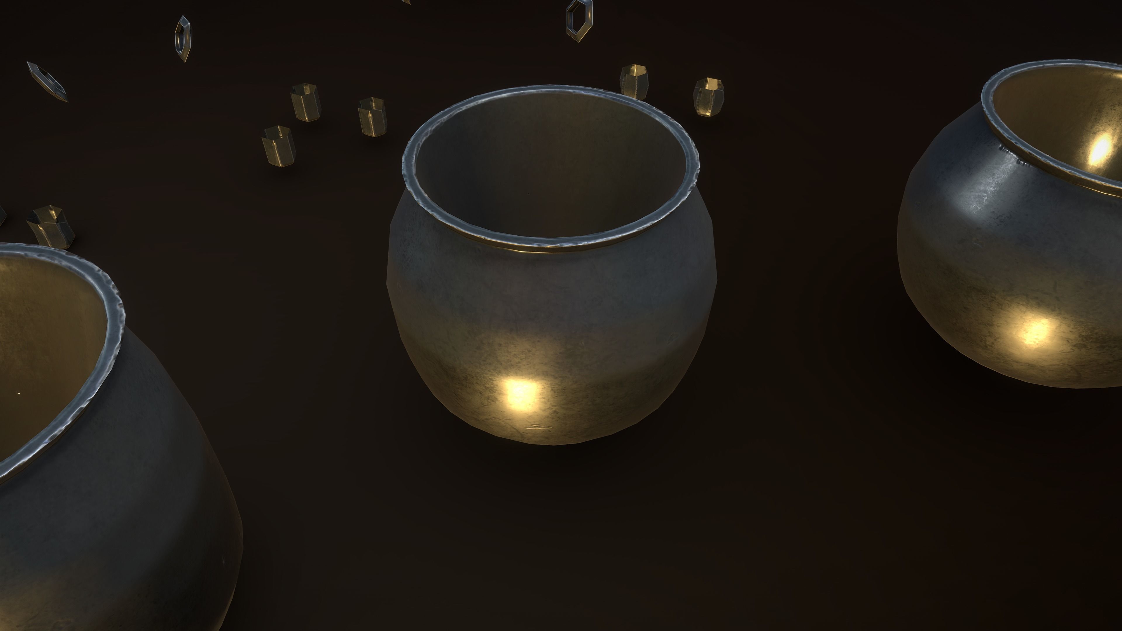 Stylized PBR Cauldron Low-poly 3D model_7