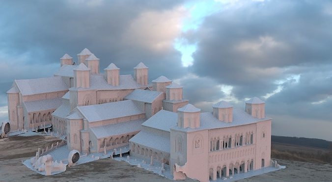 mansion large complex 3d model 3D model