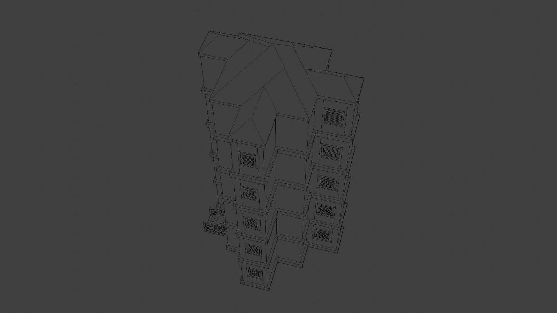 House Model 100 Low-poly 3D model_5