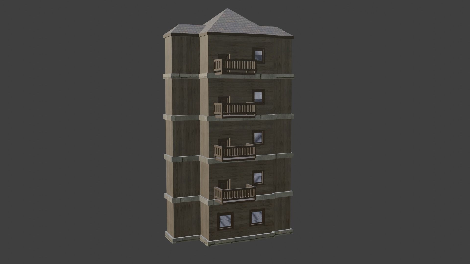 House Model 100 Low-poly 3D model_1