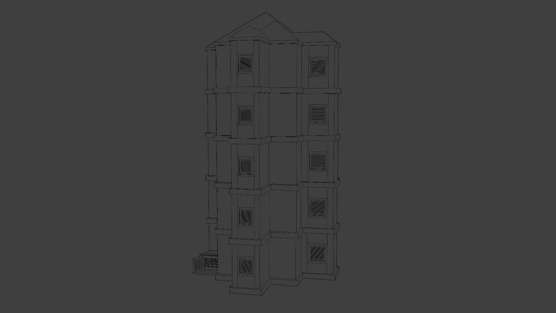 House Model 100 Low-poly 3D model_6