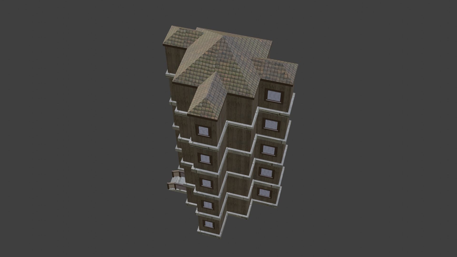 House Model 100 Low-poly 3D model_4