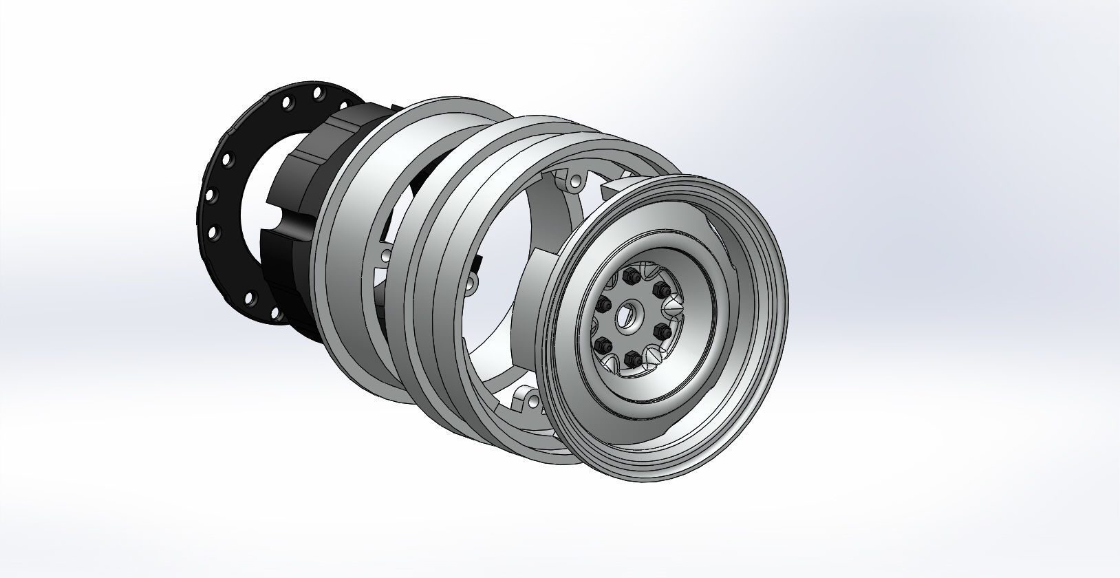 1 9 inch 1 10 toyota hilux wheel rims  with weight 3D print model_2