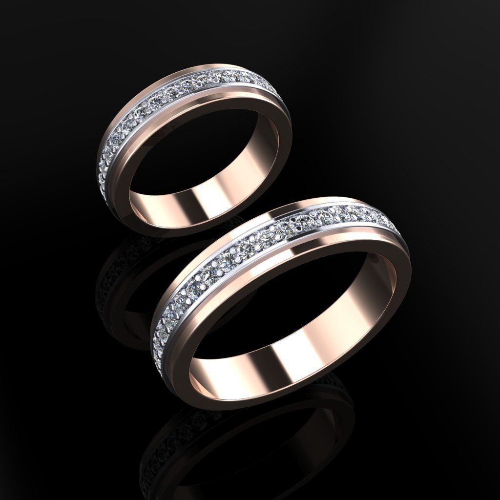 Wedding Bands 05 3D print model_1