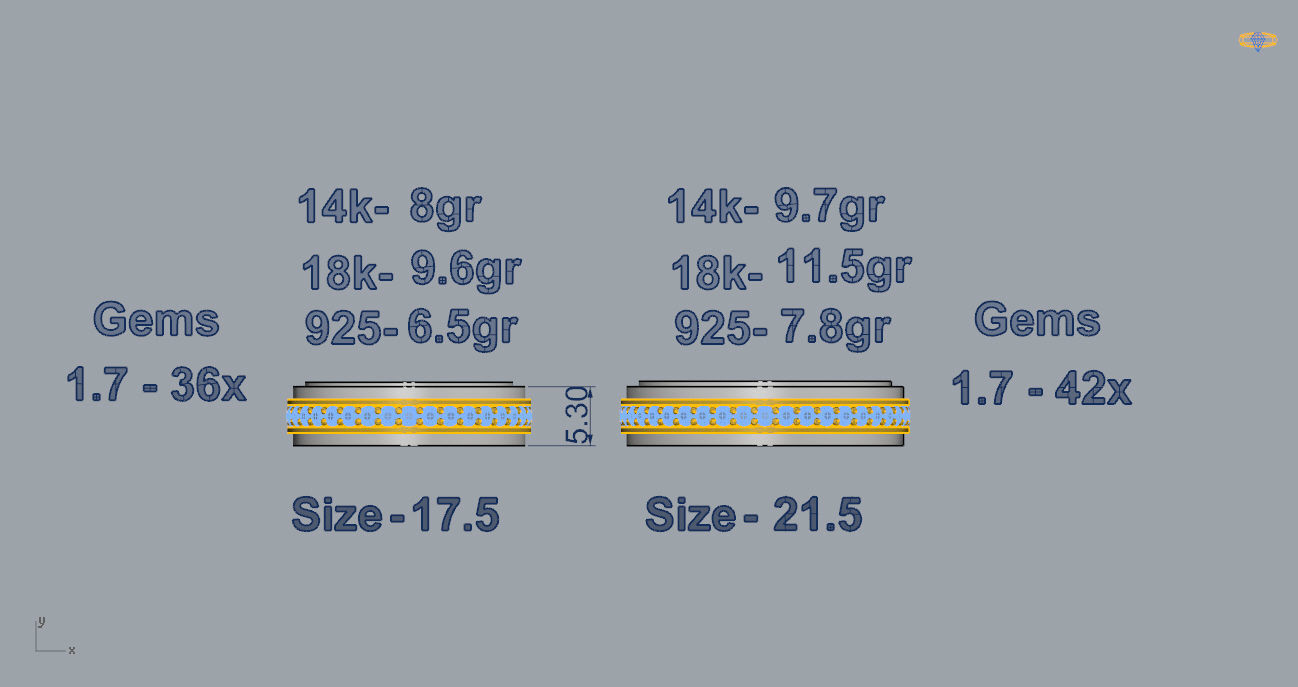 Wedding Bands 05 3D print model_3