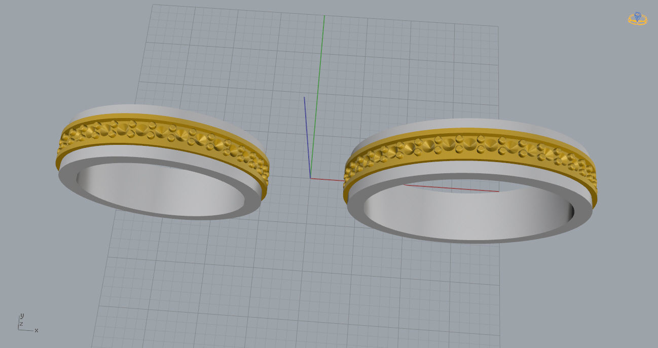 Wedding Bands 05 3D print model_10