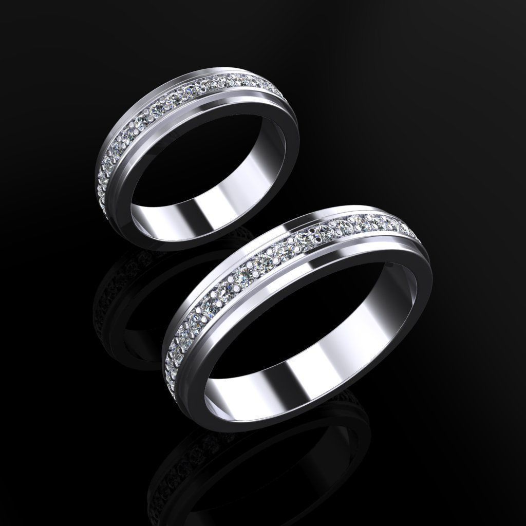 Wedding Bands 05 3D print model_2