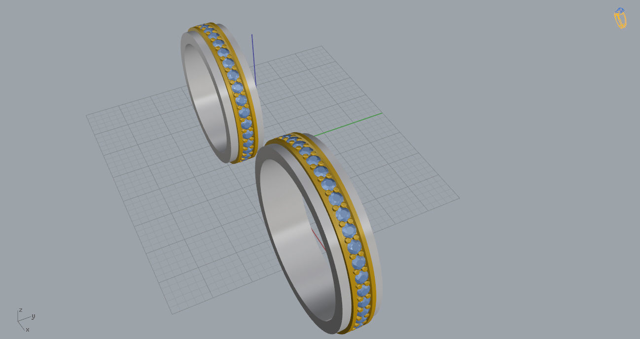 Wedding Bands 05 3D print model_8