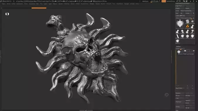 Skull Pendant 3d print model 22 3D print model