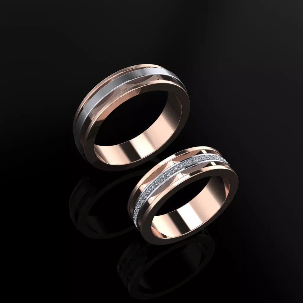 Wedding Bands 09 3D print model_0