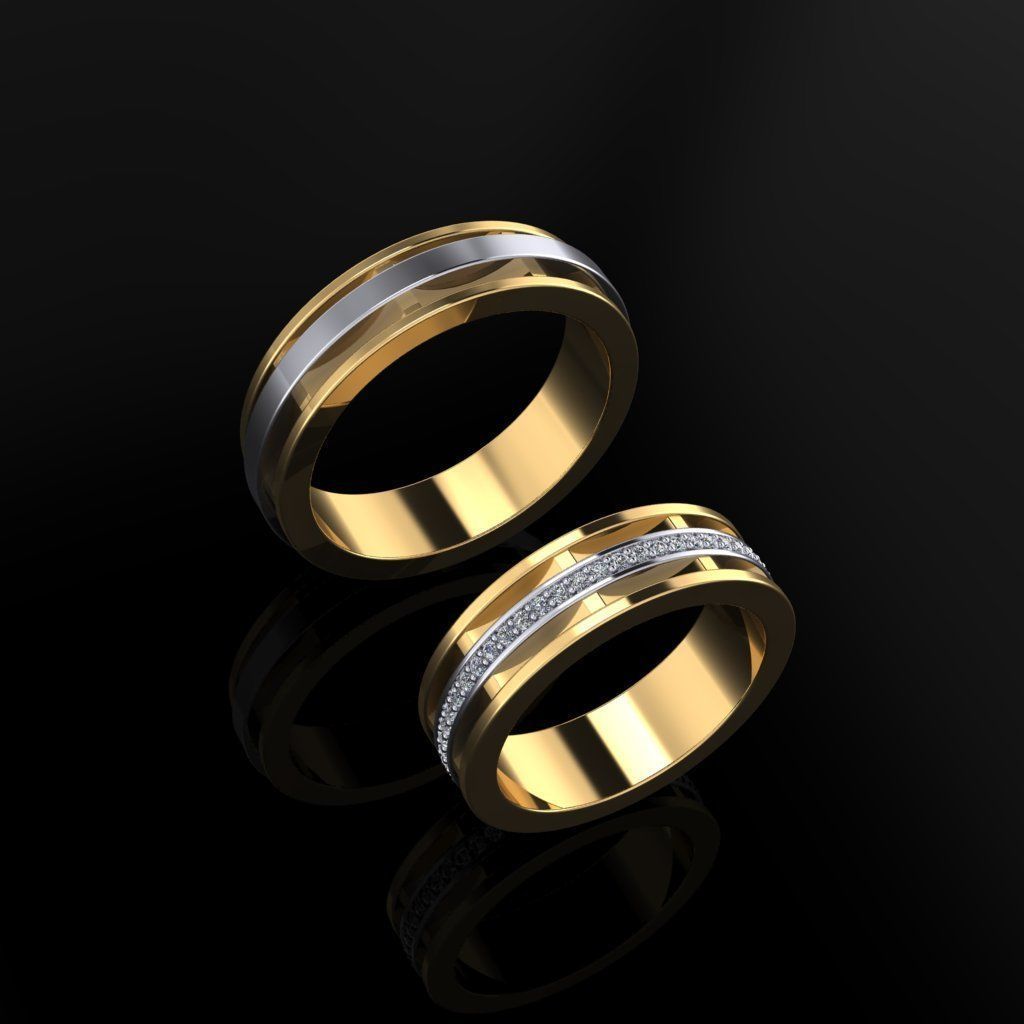 Wedding Bands 09 3D print model_1