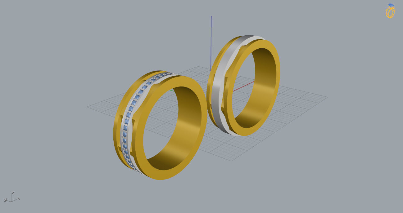 Wedding Bands 09 3D print model_8